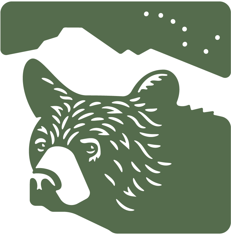 The Alongside Wildlife Foundation logo, featuring a black bear in profile. Green artwork.